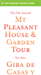 Mobile Screenshot of mtpleasanthouseandgardentour.com
