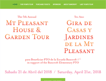 Tablet Screenshot of mtpleasanthouseandgardentour.com